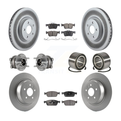 Hub Bearing Coated Brake Rotor Pad Front Rear Kit (10Pc) For Ford Escape Lincoln