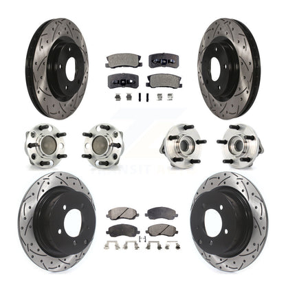Hub Bearing Coat Brake Rotor Pad Front Rear Kit (10Pc) For Dodge Avenger Sebring
