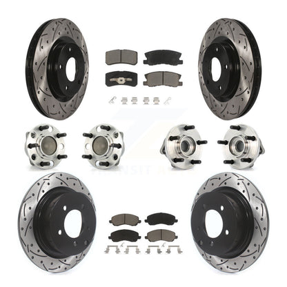 Hub Bearing Coat Brake Rotor Pad Front Rear Kit (10Pc) For Dodge Avenger Sebring