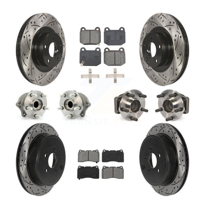 Hub Bearing Coated Disc Brake Rotor And Pads Front Rear Kit (10Pc) For Toyota 86
