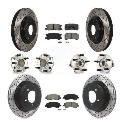 Hub Bearing Coat Brake Rotor Pad Front Rear Kit (10Pc) For Dodge Avenger Sebring