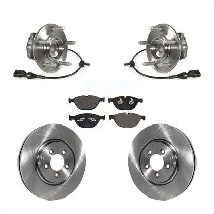 Hub Bearing Assembly Brake Rotor & Pad Front Kit For 2010 Jaguar XF Supercharged