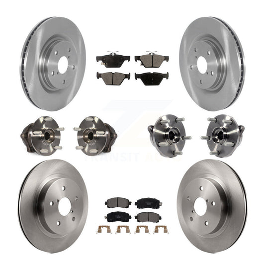 Hub Bearing Disc Brake Rotor Pad Front Rear Kit (10Pc) For Subaru Outback Legacy