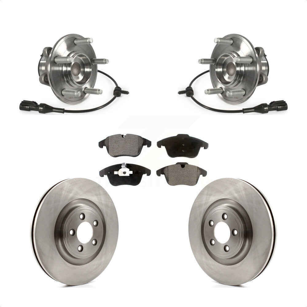 Hub Bearing Brake Rotor & Pad Front Kit For Jaguar XF Base/Premium Luxury/Luxury