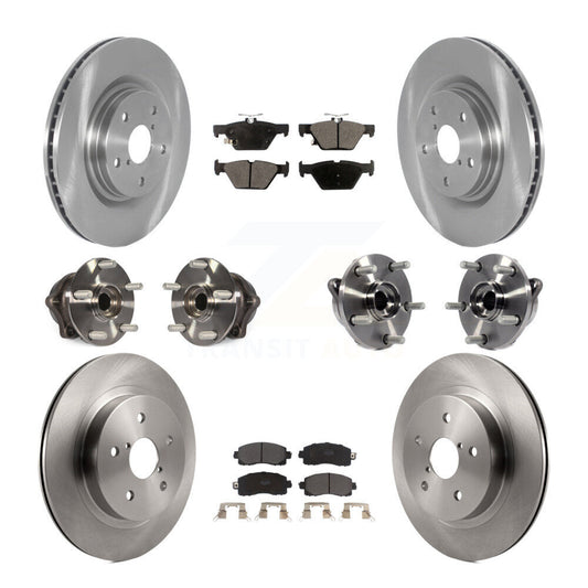 Hub Bearing Disc Brake Rotor Pad Front Rear Kit (10Pc) For Subaru Outback Legacy