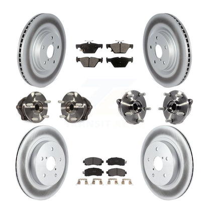 Hub Bearing Coat Brake Rotor Pad Front Rear Kit (10Pc) For Subaru Outback Legacy