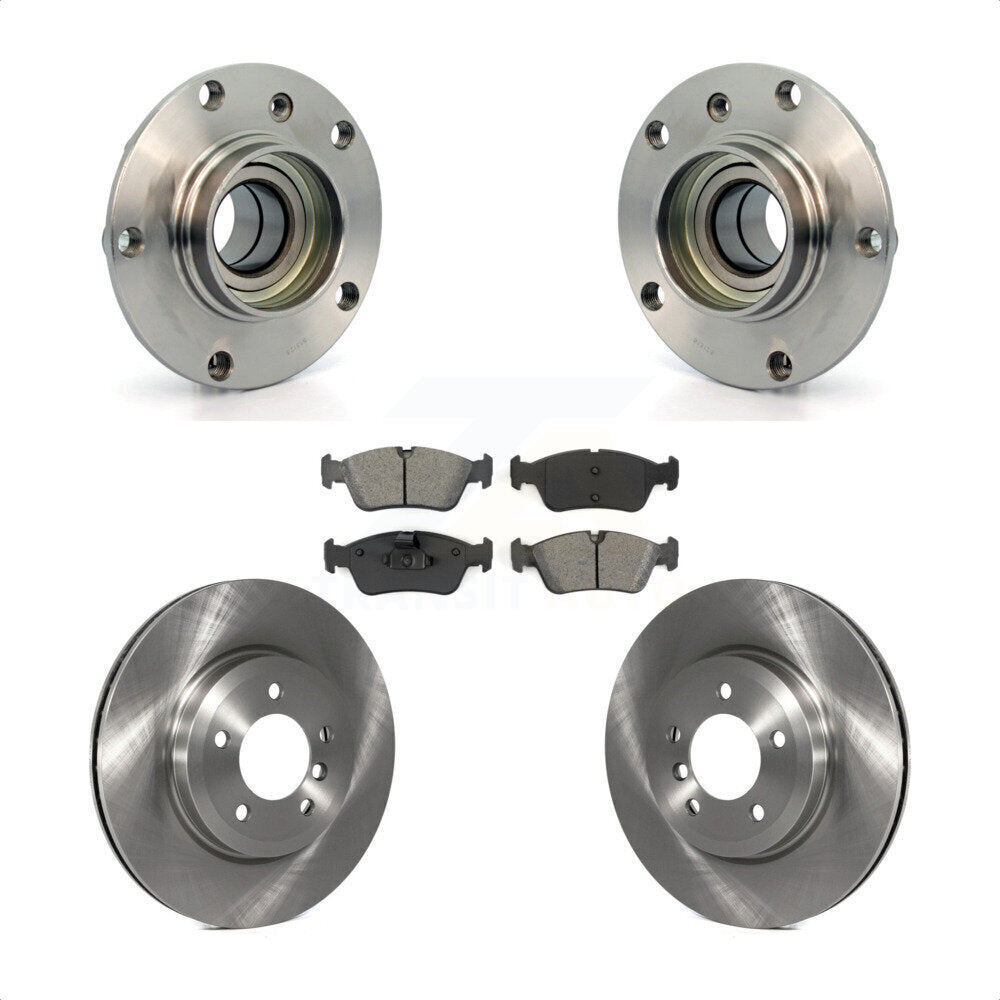 Hub Bearing Assembly Disc Brake Rotors And Pads Front Kit For BMW 320i