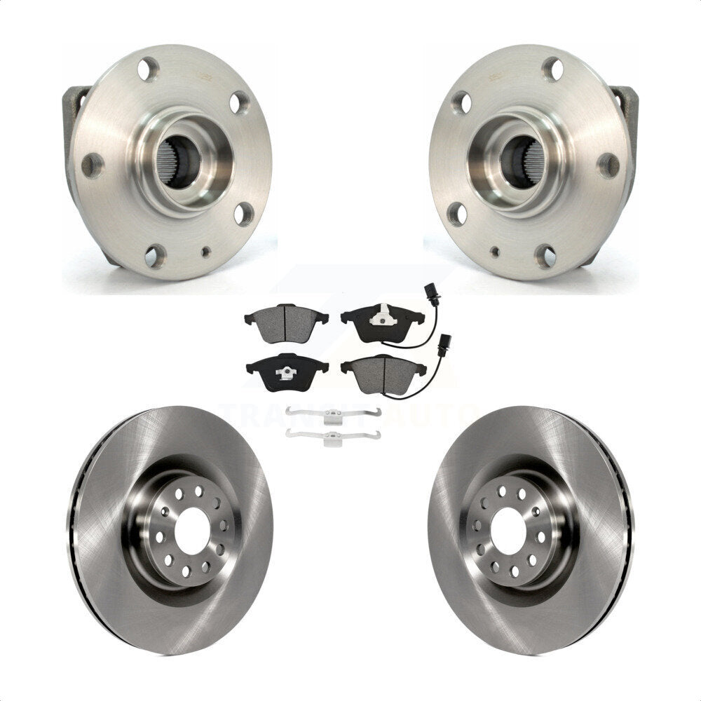 Hub Bearing Assembly Disc Brake Rotors And Pads Front Kit For Volkswagen R32