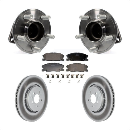 Hub Bearing Assembly Coated Disc Brake Rotor And Pad Front Kit For Dodge Charger