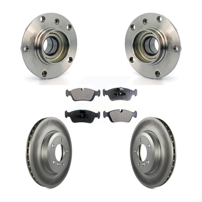 Hub Bearing Assembly Coated Disc Brake Rotors And Pads Front Kit For BMW 320i