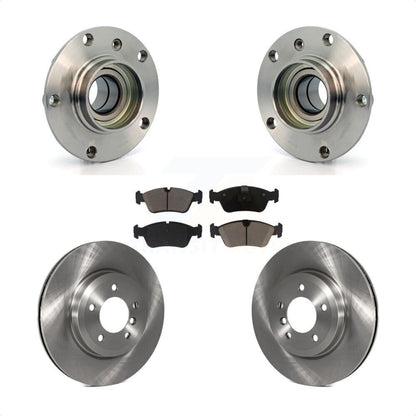 Hub Bearing Assembly Disc Brake Rotors And Ceramic Pads Front Kit For BMW 320i