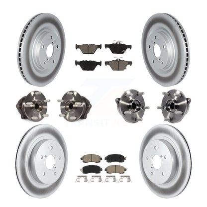 Hub Bearing Coat Brake Rotor Pad Front Rear Kit (10Pc) For Subaru Outback Legacy