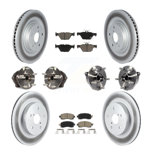 Hub Bearing Coat Brake Rotor Pad Front Rear Kit (10Pc) For Subaru Outback Legacy