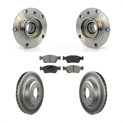 Hub Bearing Assembly Coated Disc Brake Rotors And Pads Front Kit For BMW 320i