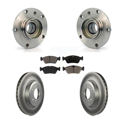 Hub Bearing Assembly Coated Disc Brake Rotors And Pads Front Kit For BMW 320i