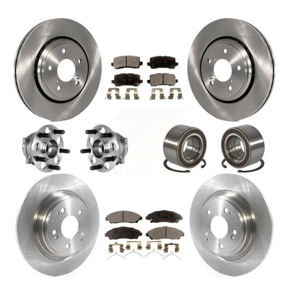 Hub Bearing Disc Brake Rotor And Ceramic Pad Front Rear Kit (10Pc) For Acura MDX