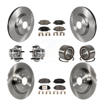 Wheel Hub Bearing Disc Brake Rotor And Pads Front Rear Kit (10Pc) For Honda CR-V