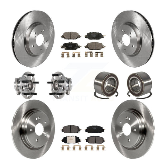 Wheel Hub Bearing Disc Brake Rotor And Pads Front Rear Kit (10Pc) For Honda CR-V