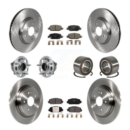 Wheel Hub Bearing Disc Brake Rotor And Pads Front Rear Kit (10Pc) For Honda CR-V