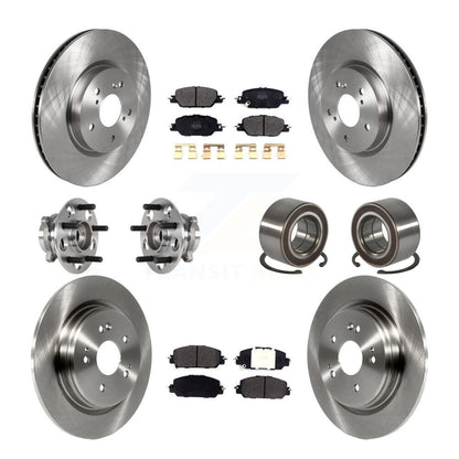 Wheel Hub Bearing Disc Brake Rotor And Pads Front Rear Kit (10Pc) For Honda CR-V