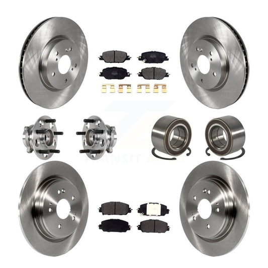 Wheel Hub Bearing Disc Brake Rotor And Pads Front Rear Kit (10Pc) For Honda CR-V