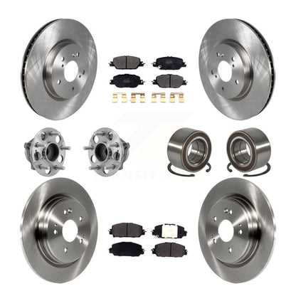 Wheel Hub Bearing Disc Brake Rotor And Pads Front Rear Kit (10Pc) For Honda CR-V