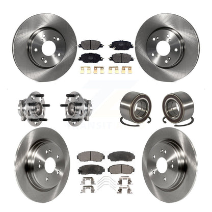 Wheel Hub Bearing Disc Brake Rotor And Pads Front Rear Kit (10Pc) For Honda CR-V