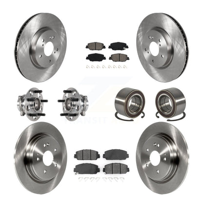 Wheel Hub Bearing Disc Brake Rotor And Pads Front Rear Kit (10Pc) For Honda CR-V