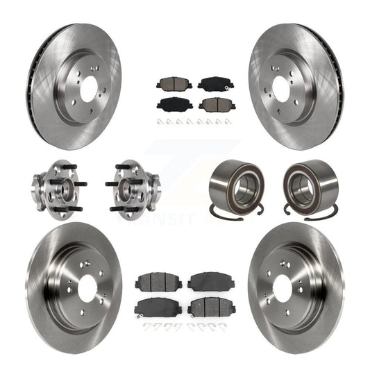 Wheel Hub Bearing Disc Brake Rotor And Pads Front Rear Kit (10Pc) For Honda CR-V