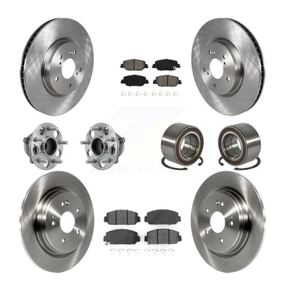 Wheel Hub Bearing Disc Brake Rotor And Pads Front Rear Kit (10Pc) For Honda CR-V