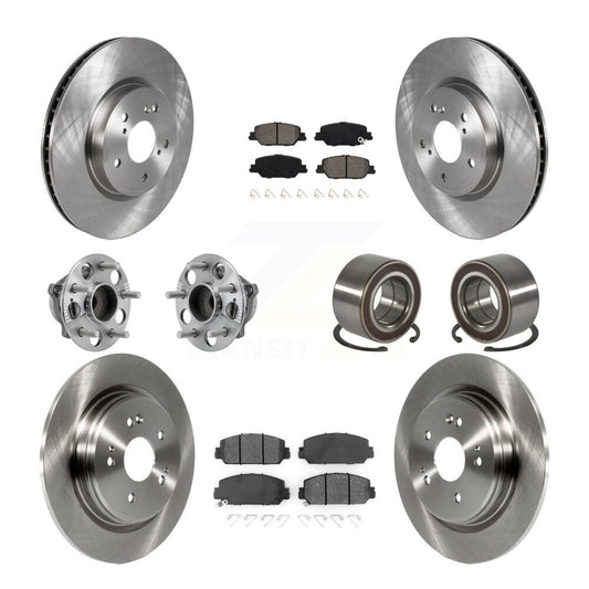 Wheel Hub Bearing Disc Brake Rotor And Pads Front Rear Kit (10Pc) For Honda CR-V