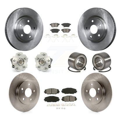 Hub Bearing Brake Rotor & Pads Front Rear Kit (10Pc) For 17-18 Toyota Corolla iM