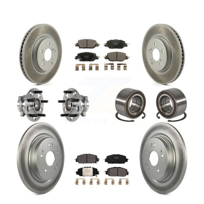 Hub Bearing Coated Disc Brake Rotor And Pad Front Rear Kit (10Pc) For Honda CR-V
