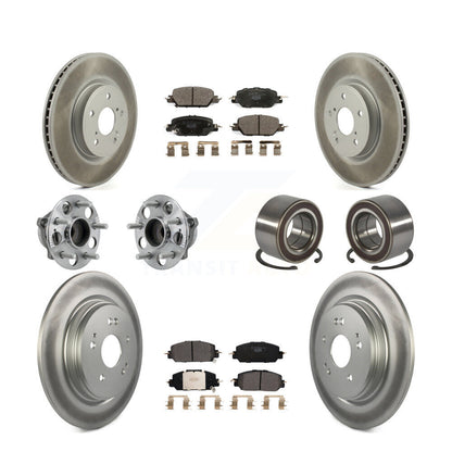Hub Bearing Coated Disc Brake Rotor And Pad Front Rear Kit (10Pc) For Honda CR-V