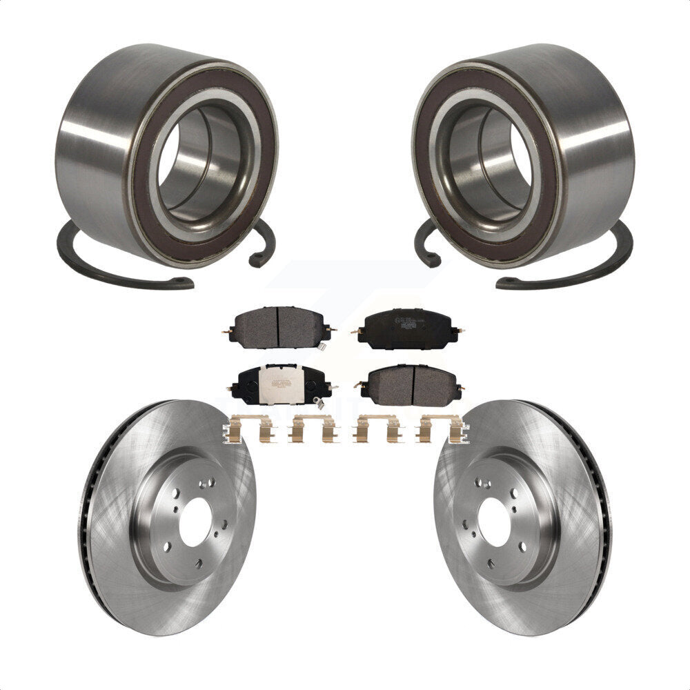 Wheel Bearing Disc Brake Rotors And Ceramic Pads Front Kit For Honda CR-V
