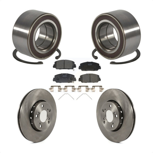 Wheel Bearing Disc Brake Rotors And Ceramic Pads Front Kit For Acura RLX