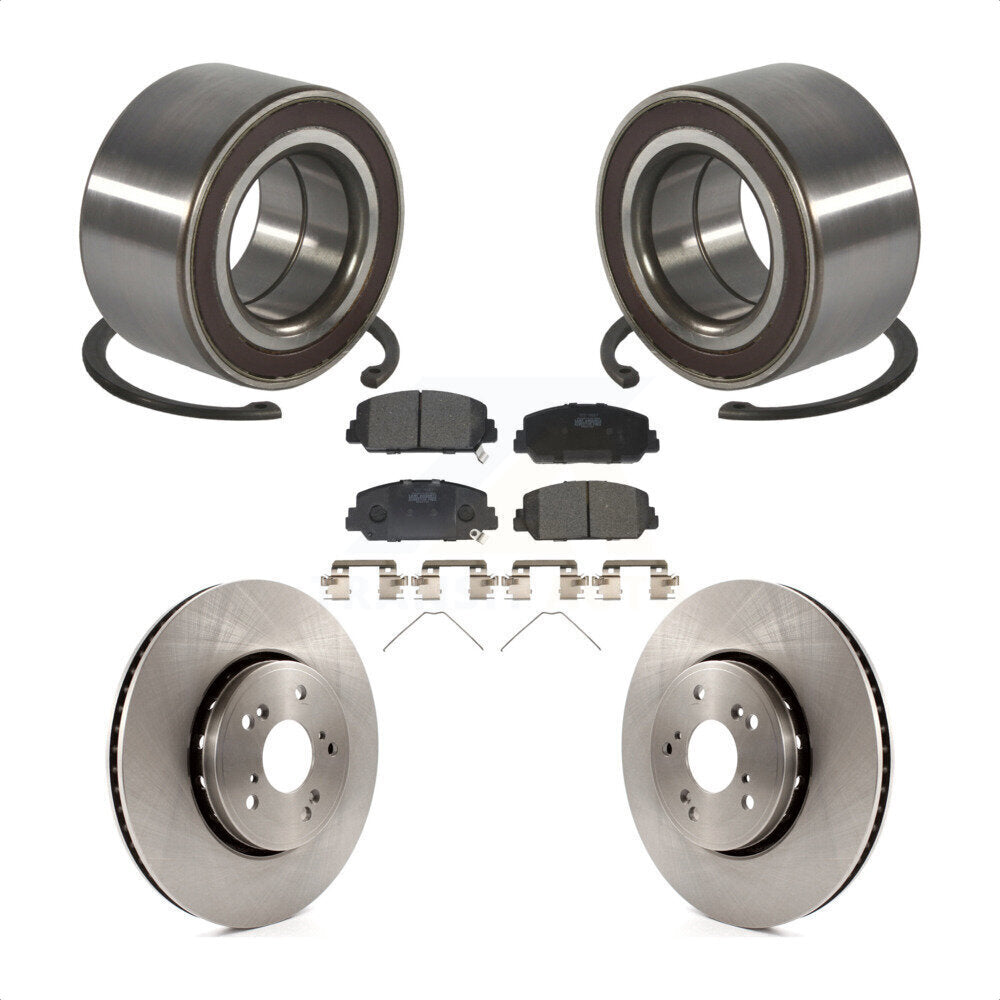 Wheel Bearing Disc Brake Rotor And Ceramic Pad Front Kit For 2013-2018 Acura RDX