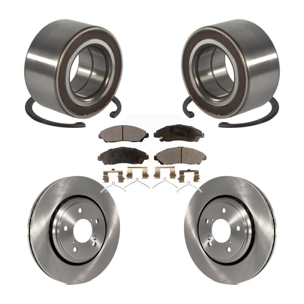 Wheel Bearing Disc Brake Rotors And Pads Front Kit For Honda Pilot Acura MDX