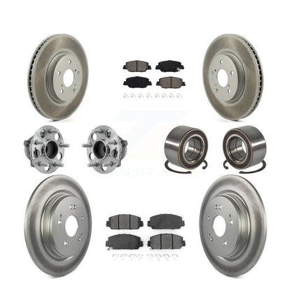 Hub Bearing Coated Disc Brake Rotor And Pad Front Rear Kit (10Pc) For Honda CR-V