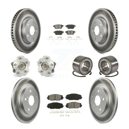 Hub Bearing Coated Brake Rotor & Pad Front Rear Kit (10Pc) For Toyota Corolla iM