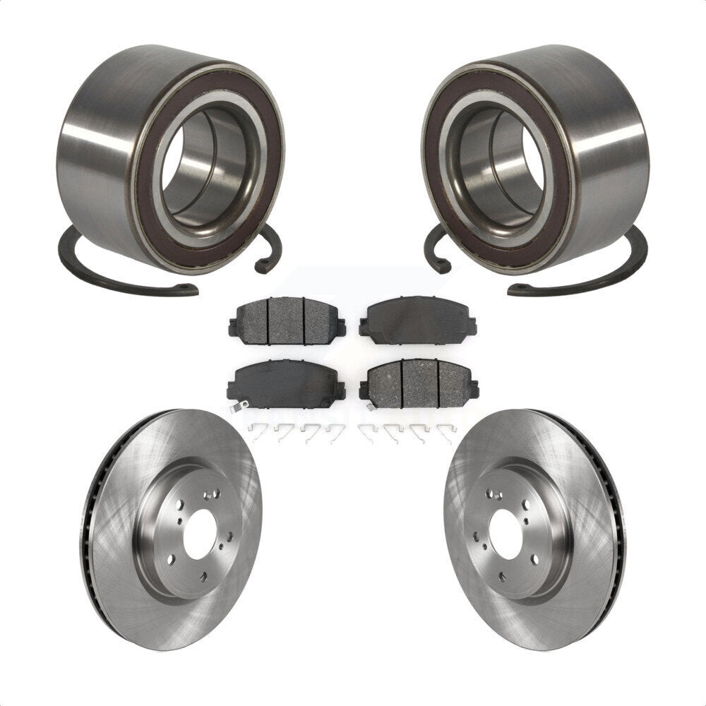Wheel Bearing Disc Brake Rotors And Semi-Metallic Pads Front Kit For Honda CR-V