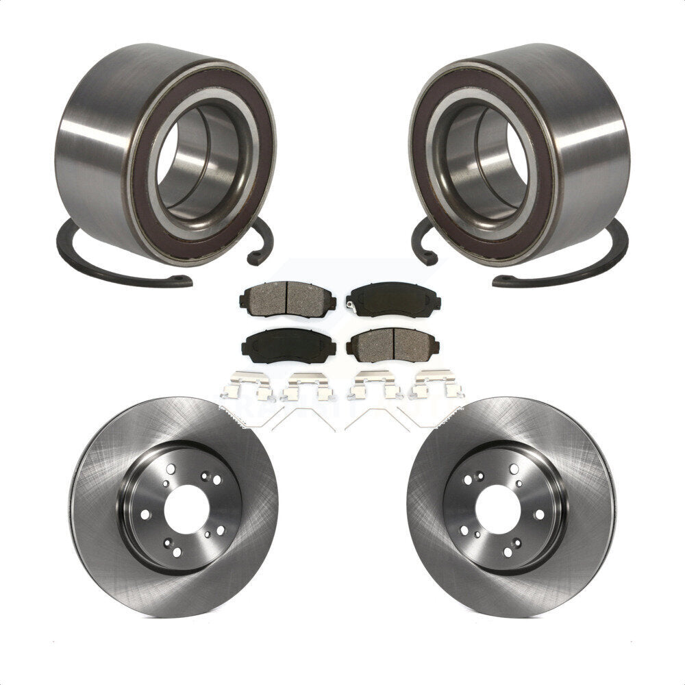 Wheel Bearing Disc Brake Rotors And Semi-Metallic Pads Front Kit For Honda CR-V