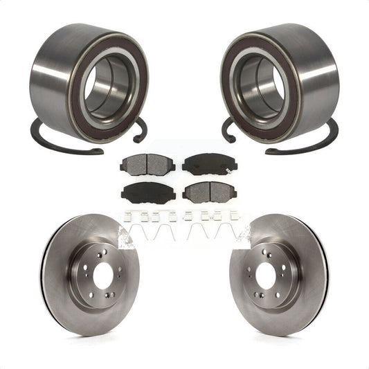 Wheel Bearing Disc Brake Rotors And Pads Front Kit For 2012-2016 Honda CR-V FWD