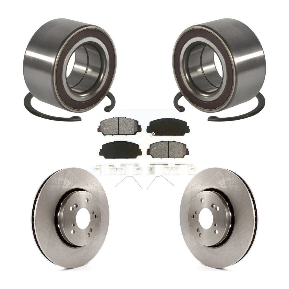 Wheel Bearing Disc Brake Rotors And Pads Front Kit For 2013-2018 Acura RDX