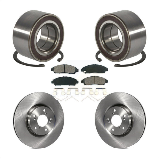 Wheel Bearing Brake Rotor Pads Front Kit For 14-20 Acura RLX Sport Hybrid SH-AWD