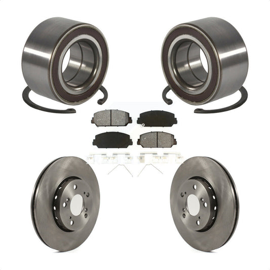 Wheel Bearing Disc Brake Rotors And Semi-Metallic Pads Front Kit For Acura RLX