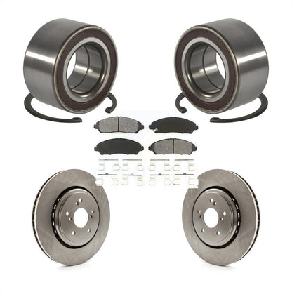 Wheel Bearing Disc Brake Rotors And Pads Front Kit For 2014-2016 Acura MDX