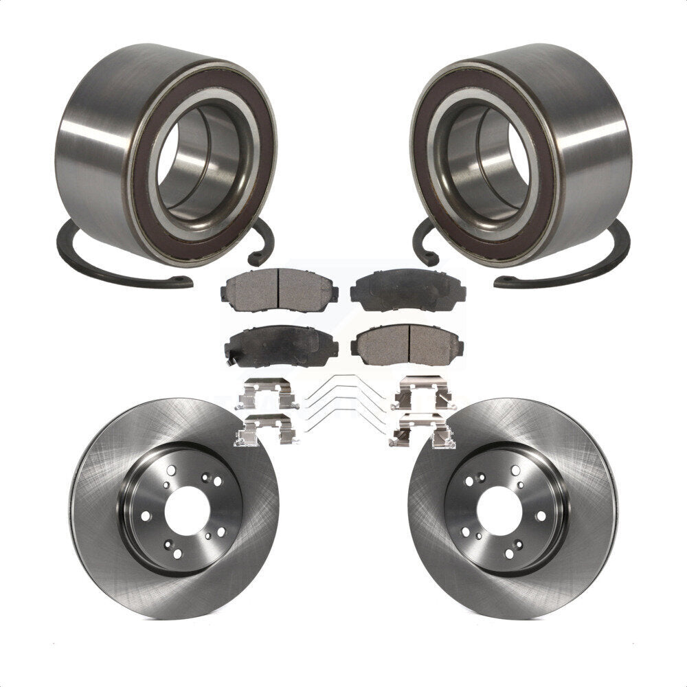 Wheel Bearing Disc Brake Rotors And Semi-Metallic Pads Front Kit For Honda CR-V