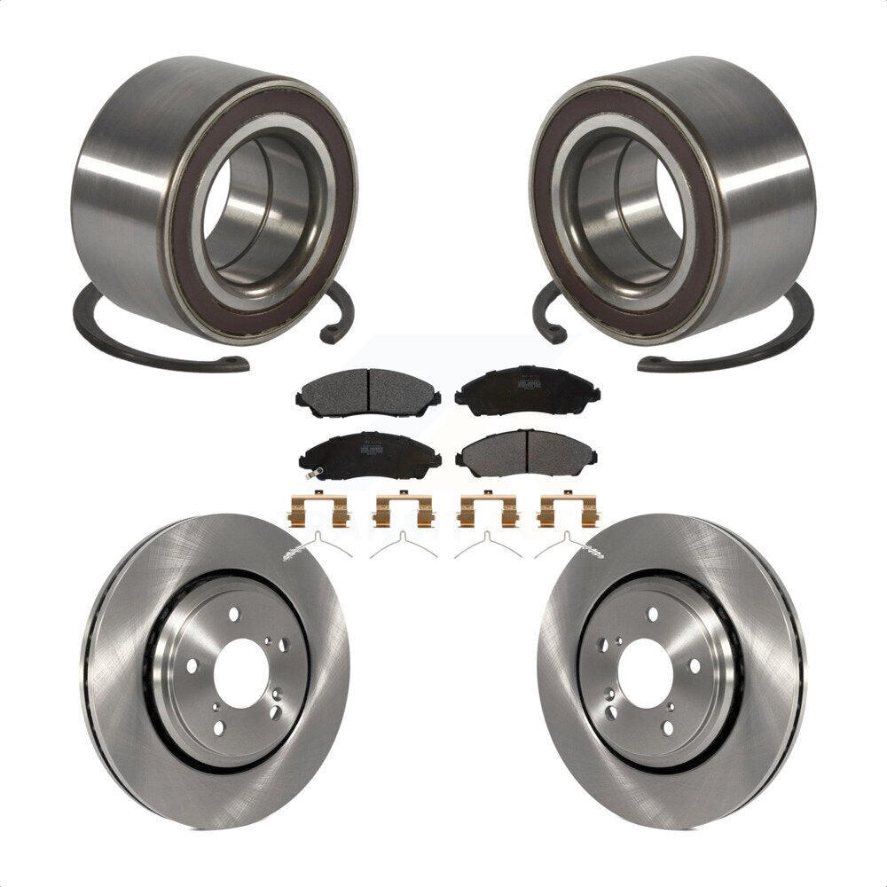 Wheel Bearing Disc Brake Rotors And Pads Front Kit For Honda Pilot Acura MDX