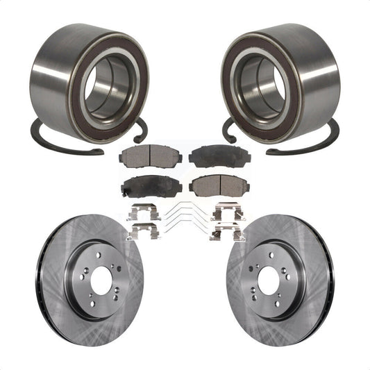 Wheel Bearing Disc Brake Rotors And Pads Front Kit For 2012-2016 Honda CR-V AWD